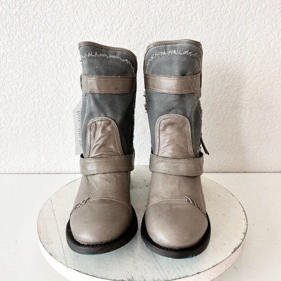 NEW Lane DUSTOFF Womens Cowboy Boots 7 Gray Western Cowgirl Short Ankle Boot - Picture 5 of 12